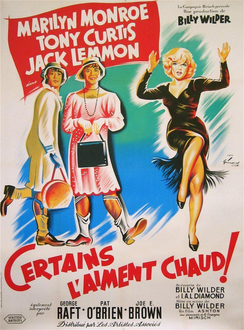 Some Like It Hot French 1 panel (47x63) Original Vintage Movie Poster