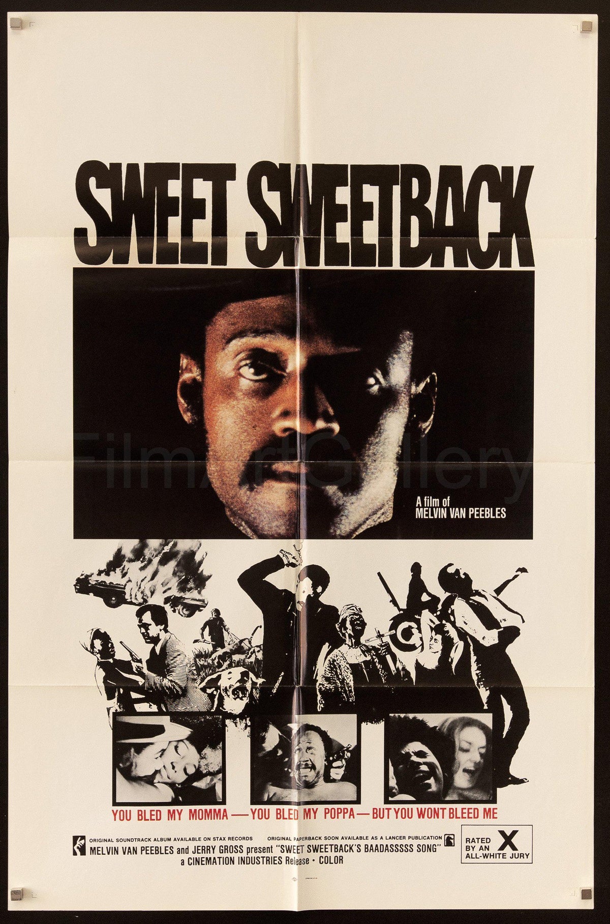 Sweet Sweetback&#39;s Baadasssss Song 1 Sheet (27x41) Original Vintage Movie Poster