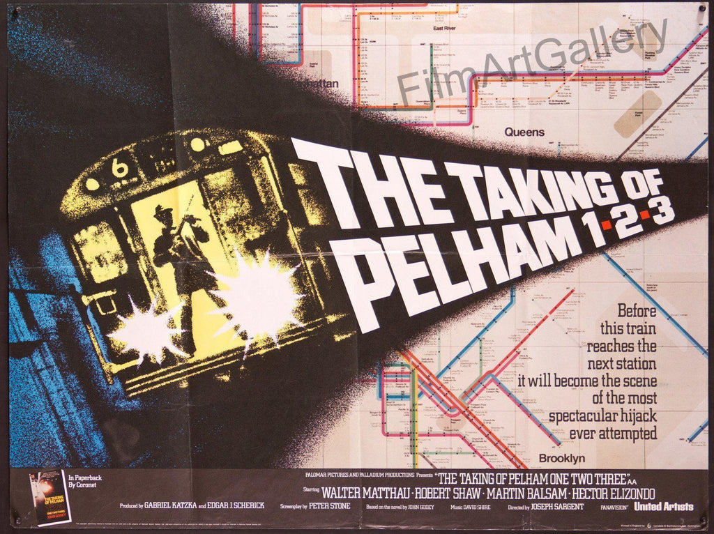 Taking of Pelham One Two Three British Quad (30x40) Original Vintage Movie Poster