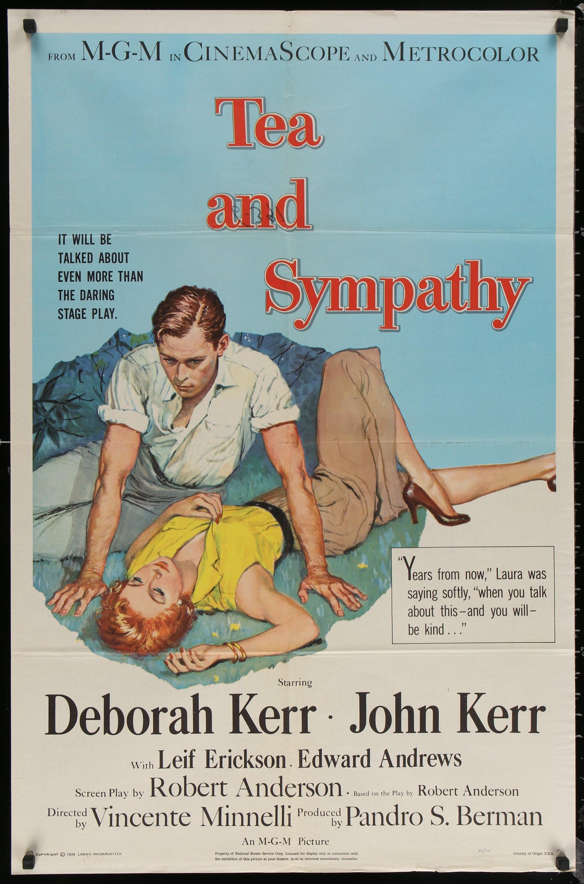 Tea and Sympathy 1 Sheet (27x41) Original Vintage Movie Poster