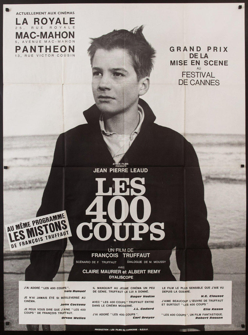 The 400 Blows (Les Quatre Cents Coups) French 1 Panel (47x63) Original Vintage Movie Poster