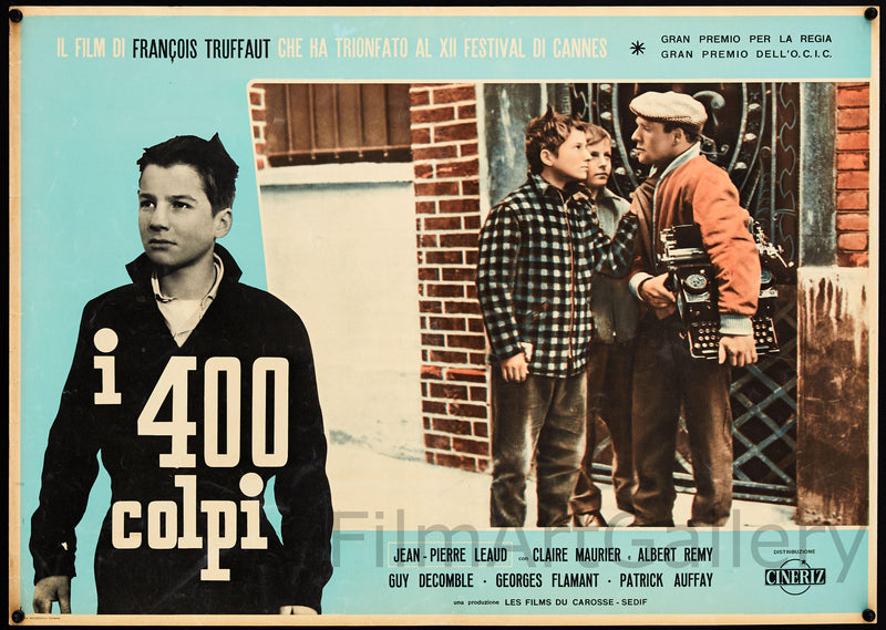The 400 Blows (Les Quatre Cents Coups) Italian Photobusta (18x26) Original Vintage Movie Poster
