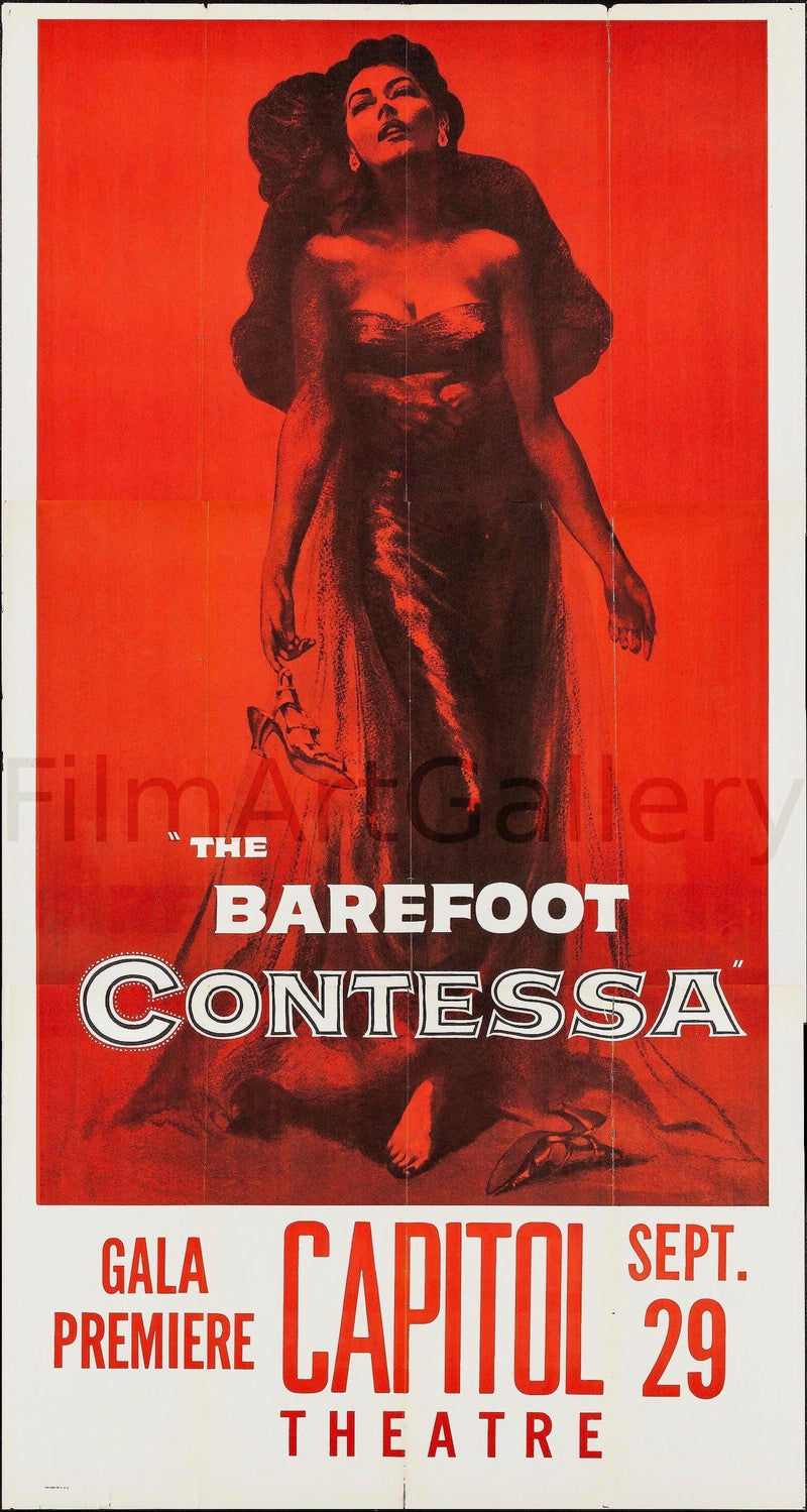 The Barefoot Contessa 3 Sheet (41x81) Original Vintage Movie Poster