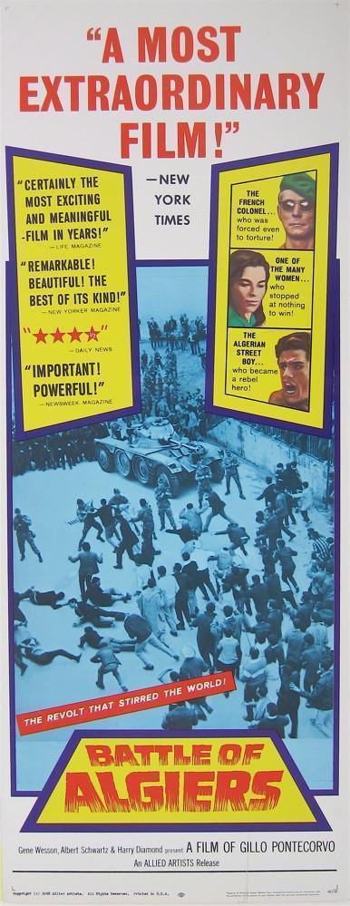 The Battle of Algiers Insert (14x36) Original Vintage Movie Poster