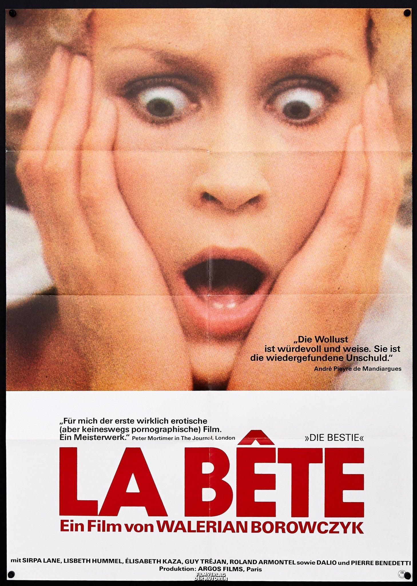 The Beast (La Bete) Movie Poster 1975 German A1 (23x33) - Film Art Gallery