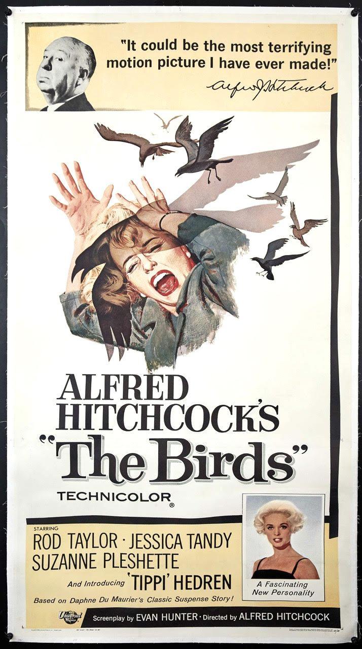The Birds 3 Sheet (41x81) Original Vintage Movie Poster