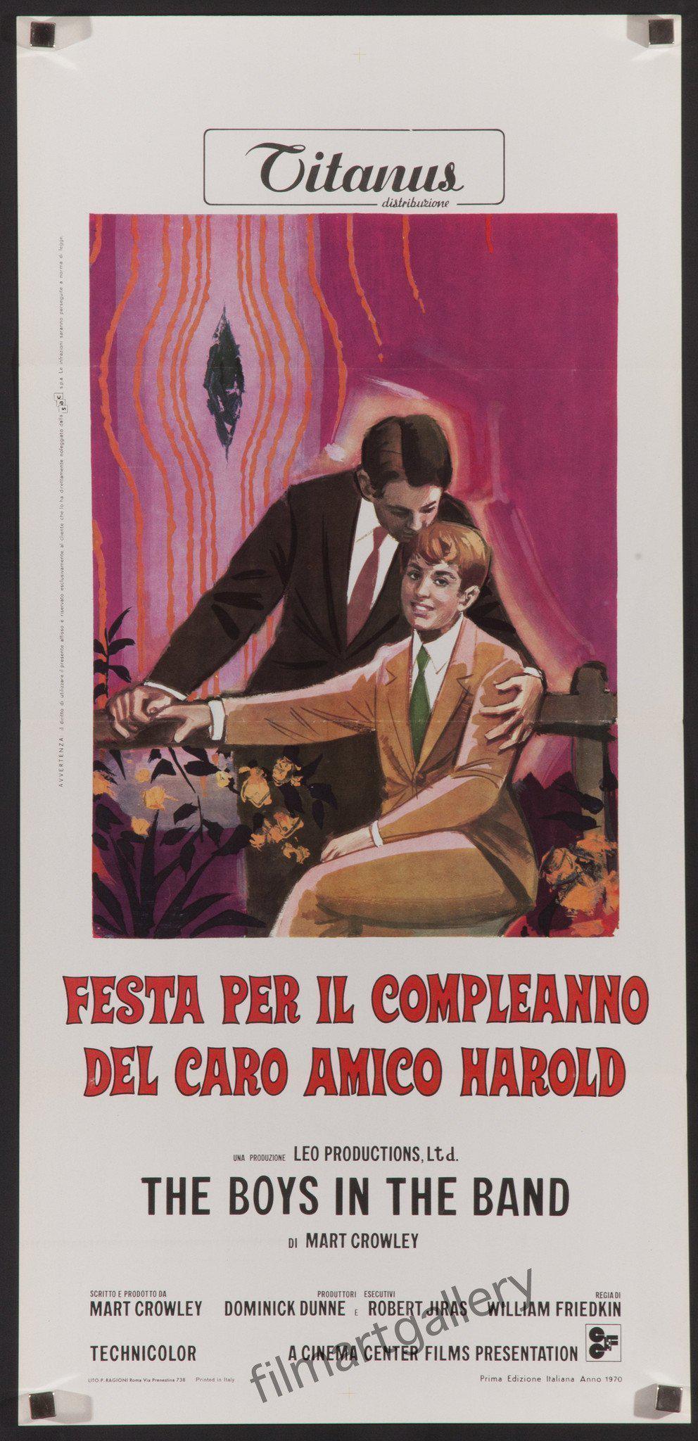 The Boys in the Band Italian Locandina (13x28) Original Vintage Movie Poster