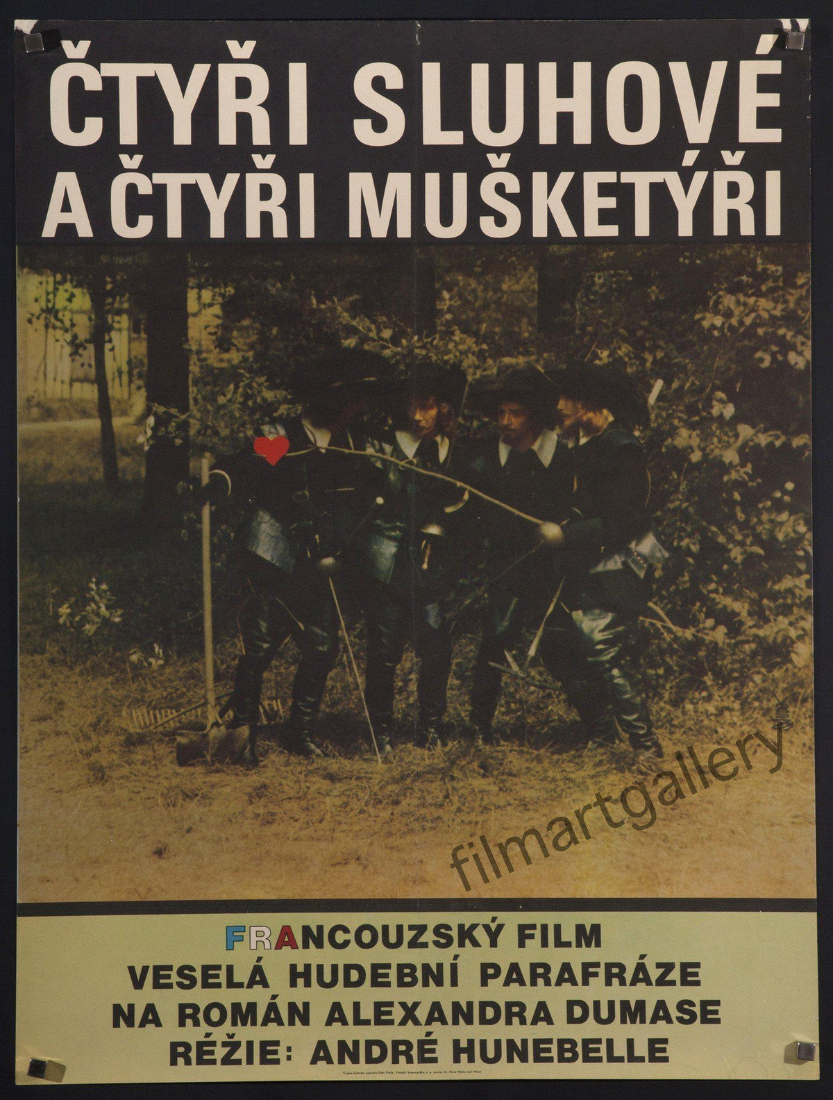 The Four Charlots Musketeers Czech (23x33) Original Vintage Movie Poster