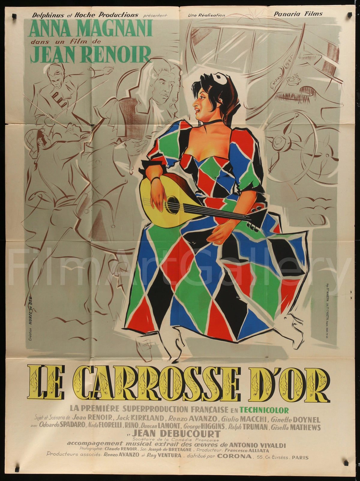 The Golden Coach (Le Carrosse D&#39;Or) French 1 Panel (47x63) Original Vintage Movie Poster