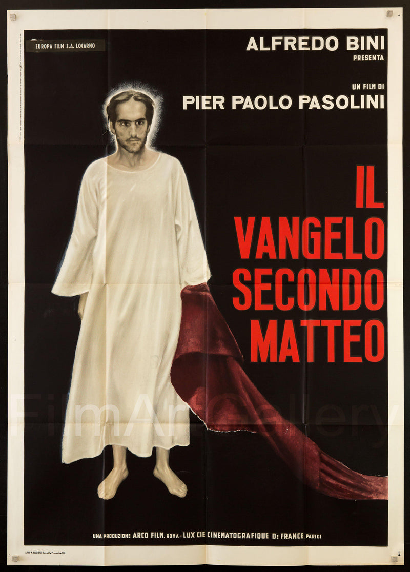 The Gospel According to St Matthew Italian 2 foglio (39x55) Original Vintage Movie Poster