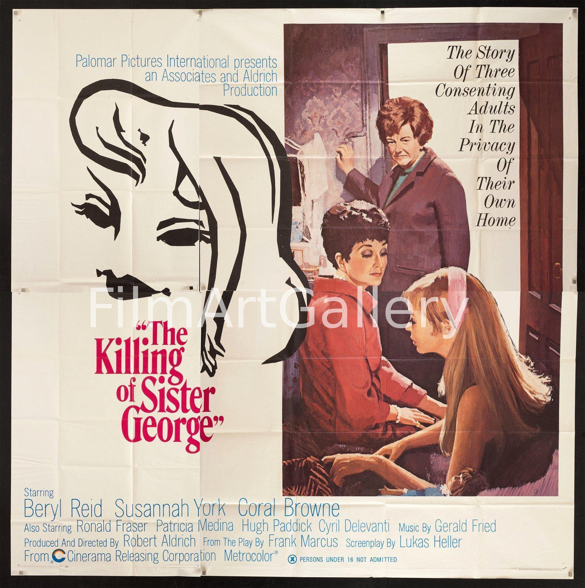 The Killing of Sister George 6 Sheet (81x81) Original Vintage Movie Poster