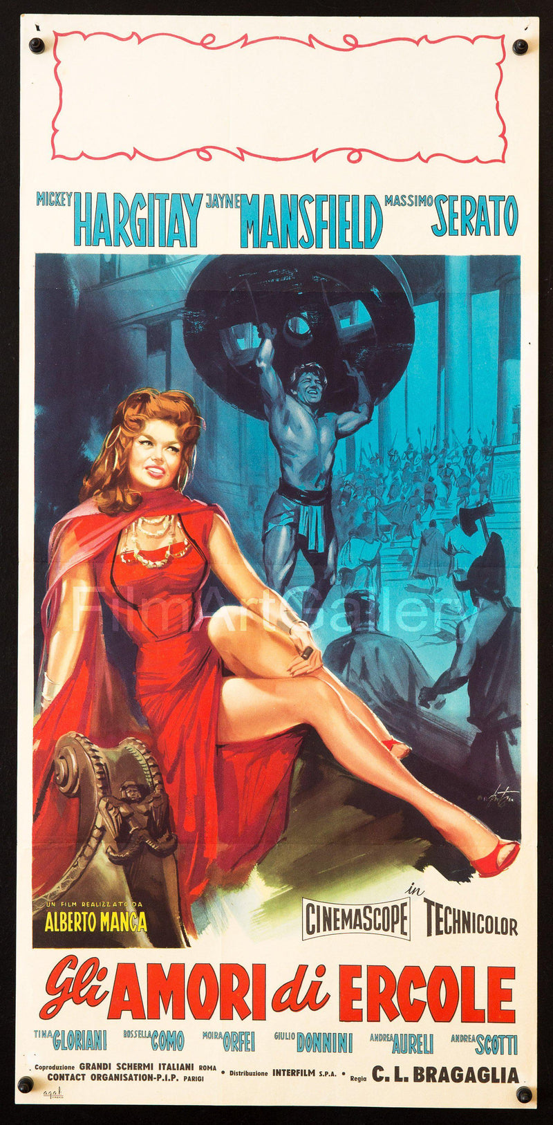 The Loves of Hercules (Gli Amore di Ercole) Italian Locandina (13x28) Original Vintage Movie Poster
