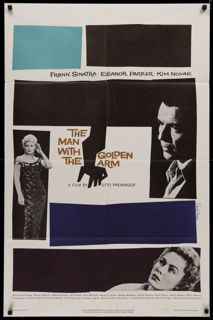 The Man With the Golden Arm 1 Sheet (27x41) Original Vintage Movie Poster