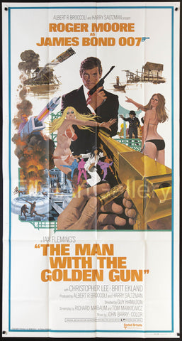 The Man With the Golden Gun Movie Poster 1974 3 Sheet (41x81)