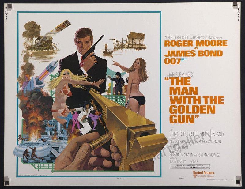 The Man With the Golden Gun Movie Poster 1974 Half sheet (22x28)