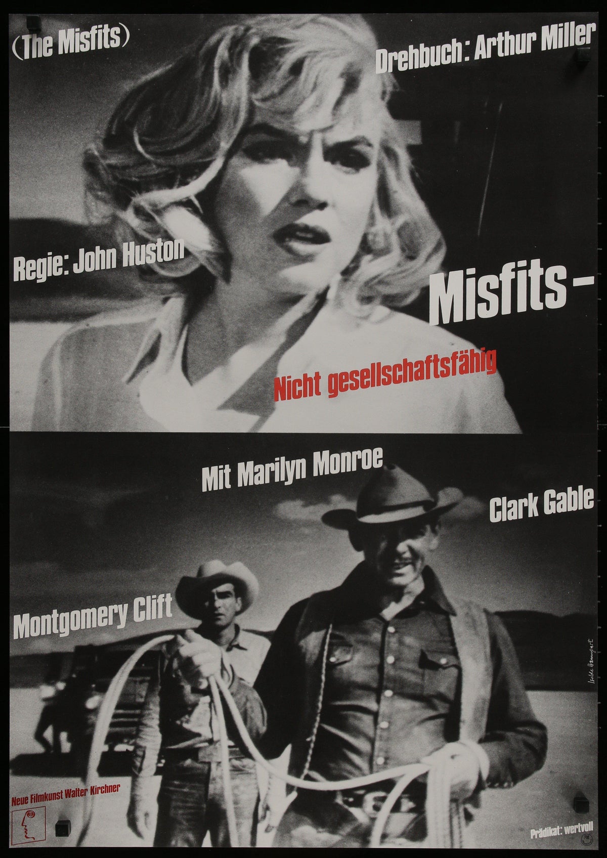 The Misfits German A1 (23x33) Original Vintage Movie Poster