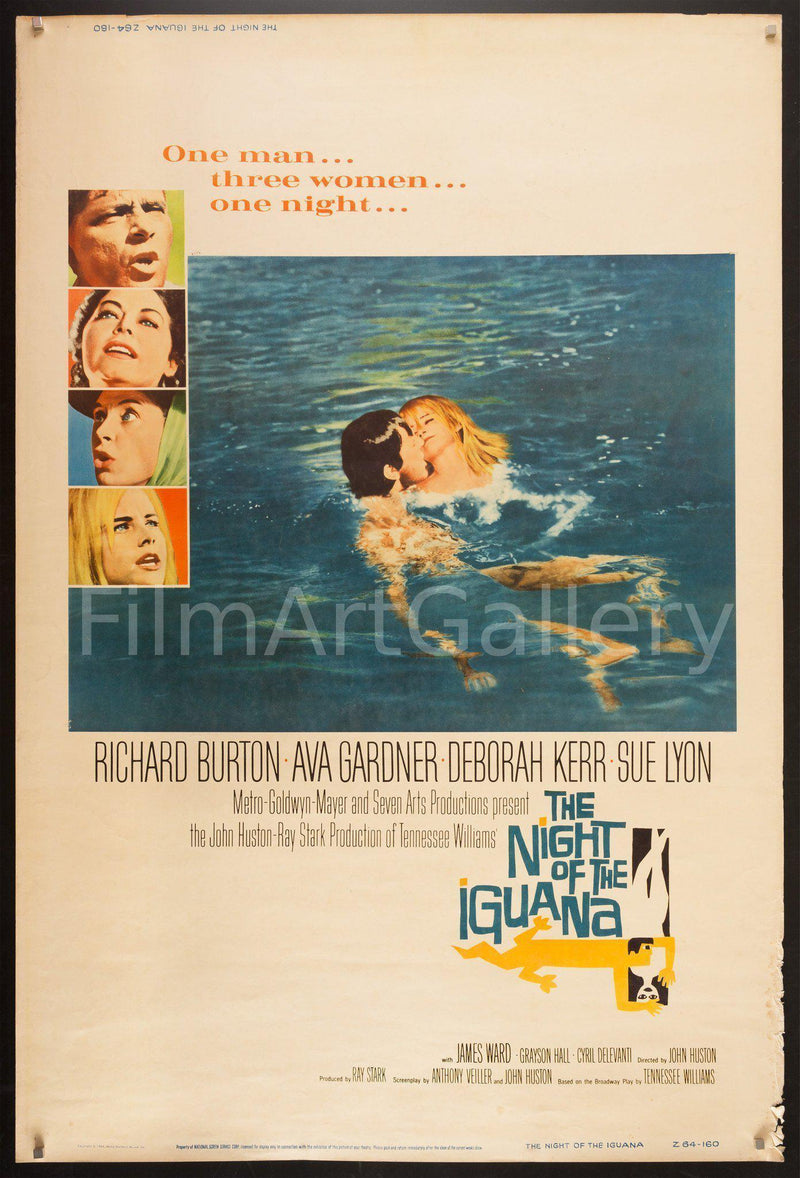 The Night of the Iguana 40x60 Original Vintage Movie Poster
