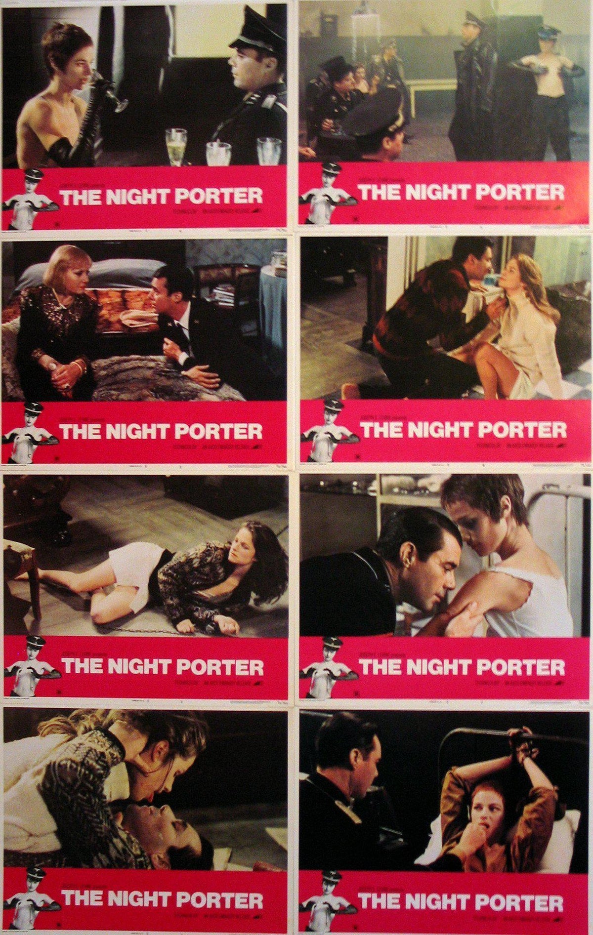 The Night Porter Lobby Card Set (8-11x14) Original Vintage Movie Poster