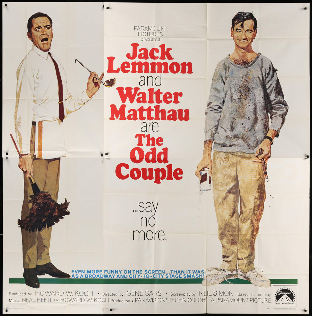 The Odd Couple 6 Sheet (81x81) Original Vintage Movie Poster