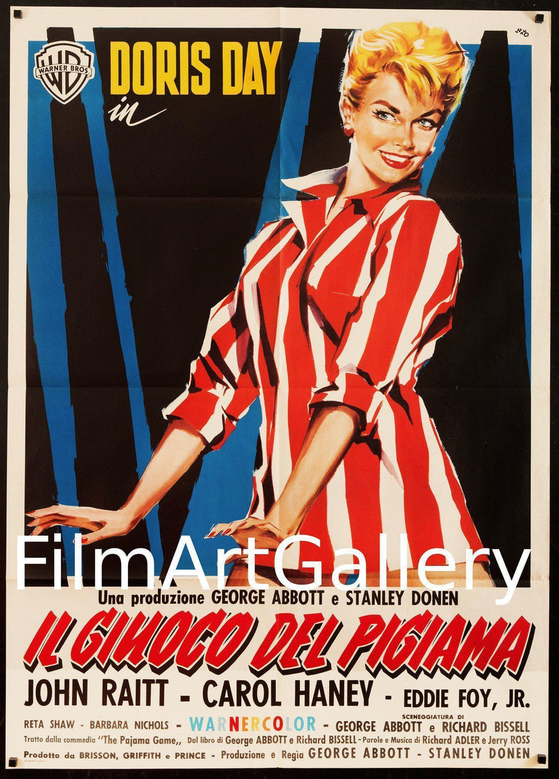 The Pajama Game Italian 2 foglio (39x55) Original Vintage Movie Poster