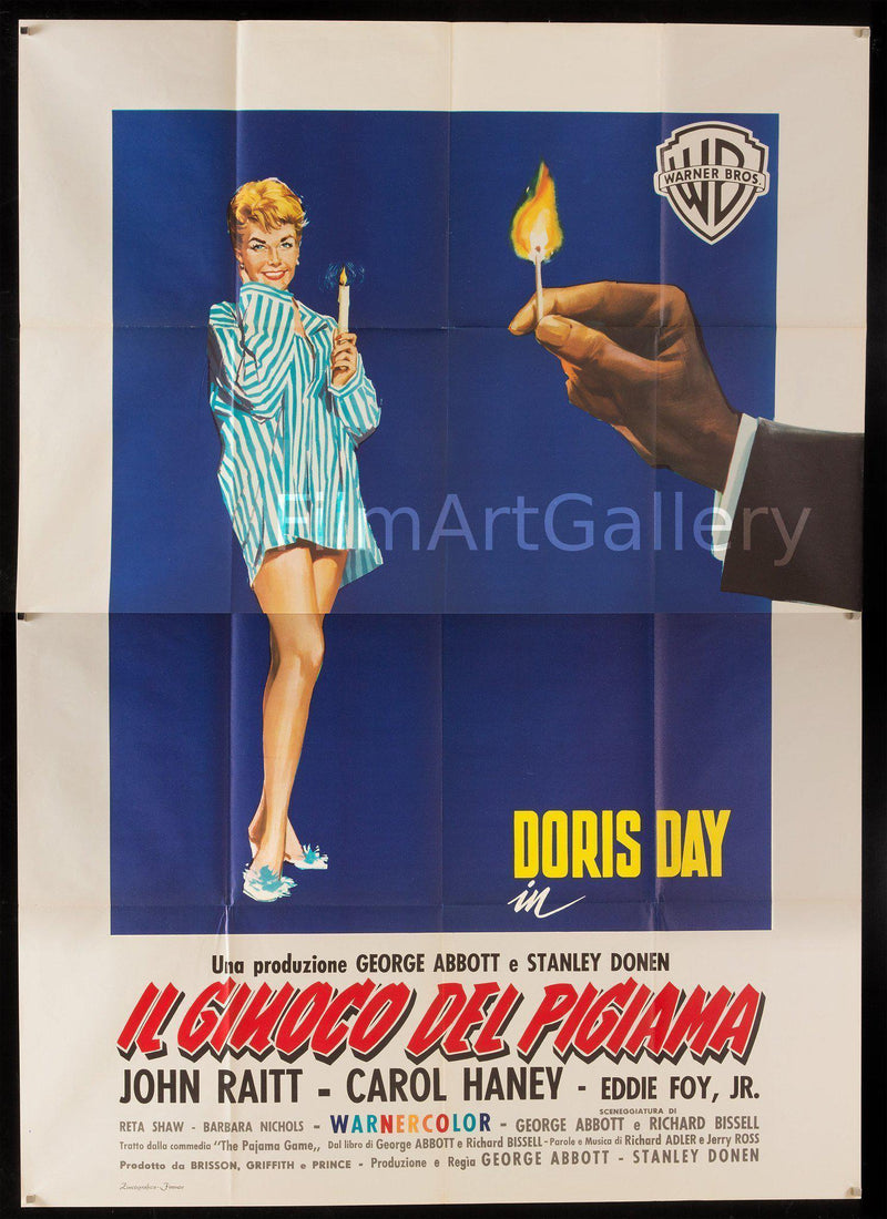 The Pajama Game Italian 4 foglio (55x78) Original Vintage Movie Poster