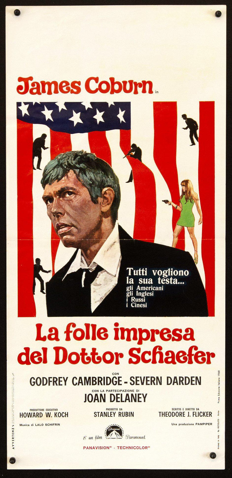 The President's Analyst Italian Locandina (13x28) Original Vintage Movie Poster
