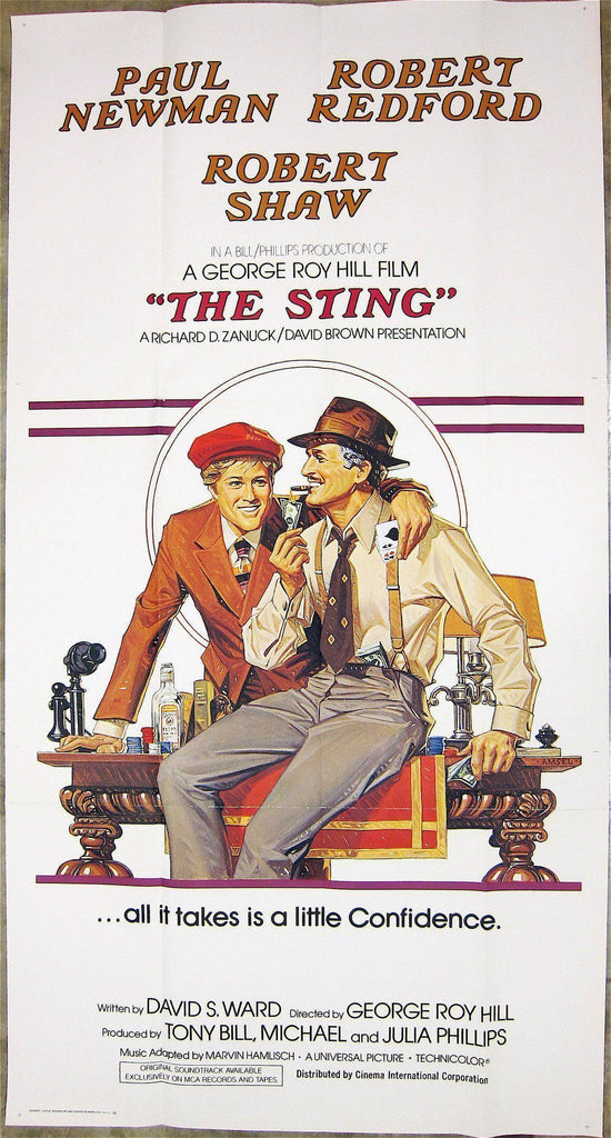 The Sting 3 Sheet (41x81) Original Vintage Movie Poster