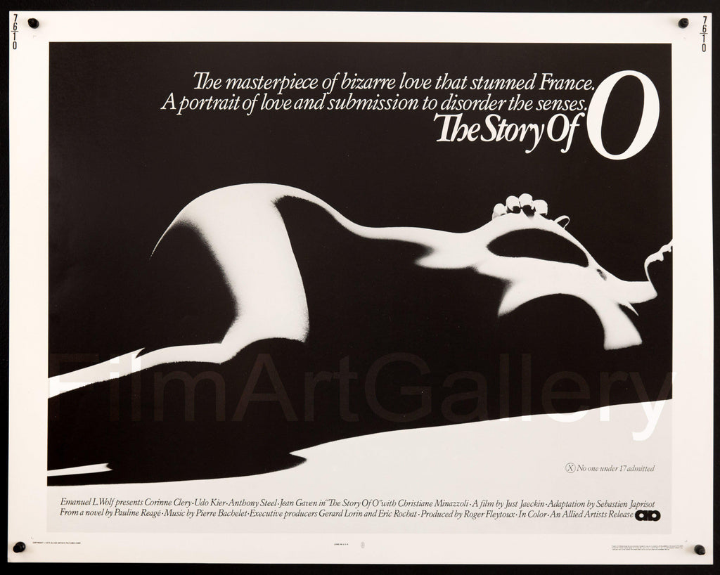 The Story of O (L'Histoire D'O) Half sheet (22x28) Original Vintage Movie Poster