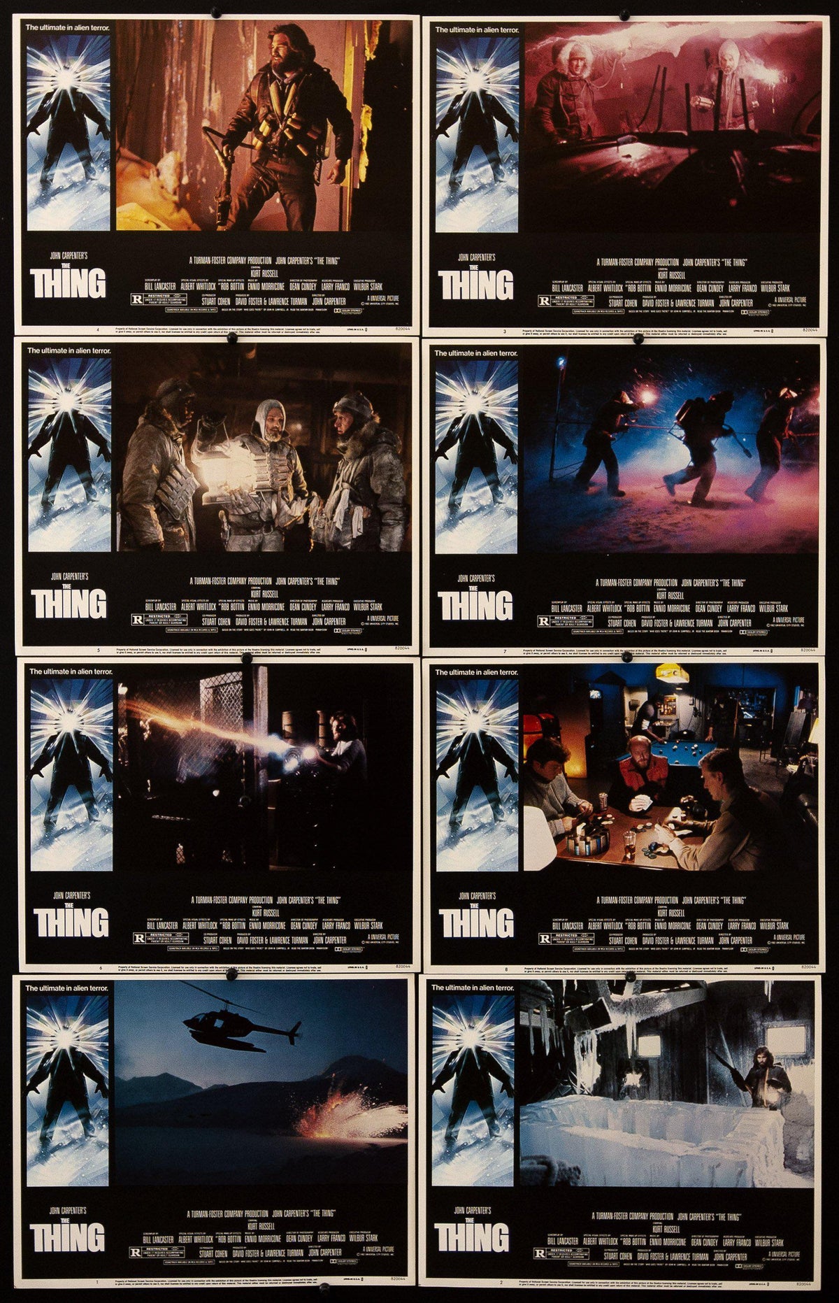 The Thing Lobby Card Set (8-11x14) Original Vintage Movie Poster