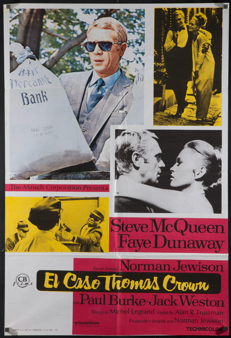 The Thomas Crown Affair 1 Sheet (27x41) Original Vintage Movie Poster