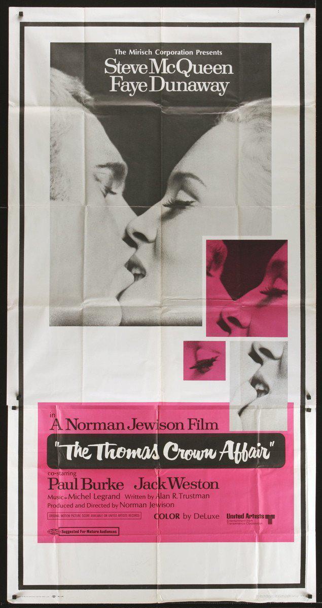 The Thomas Crown Affair 3 Sheet (41x81) Original Vintage Movie Poster