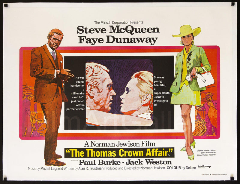 The Thomas Crown Affair British Quad (30x40) Original Vintage Movie Poster