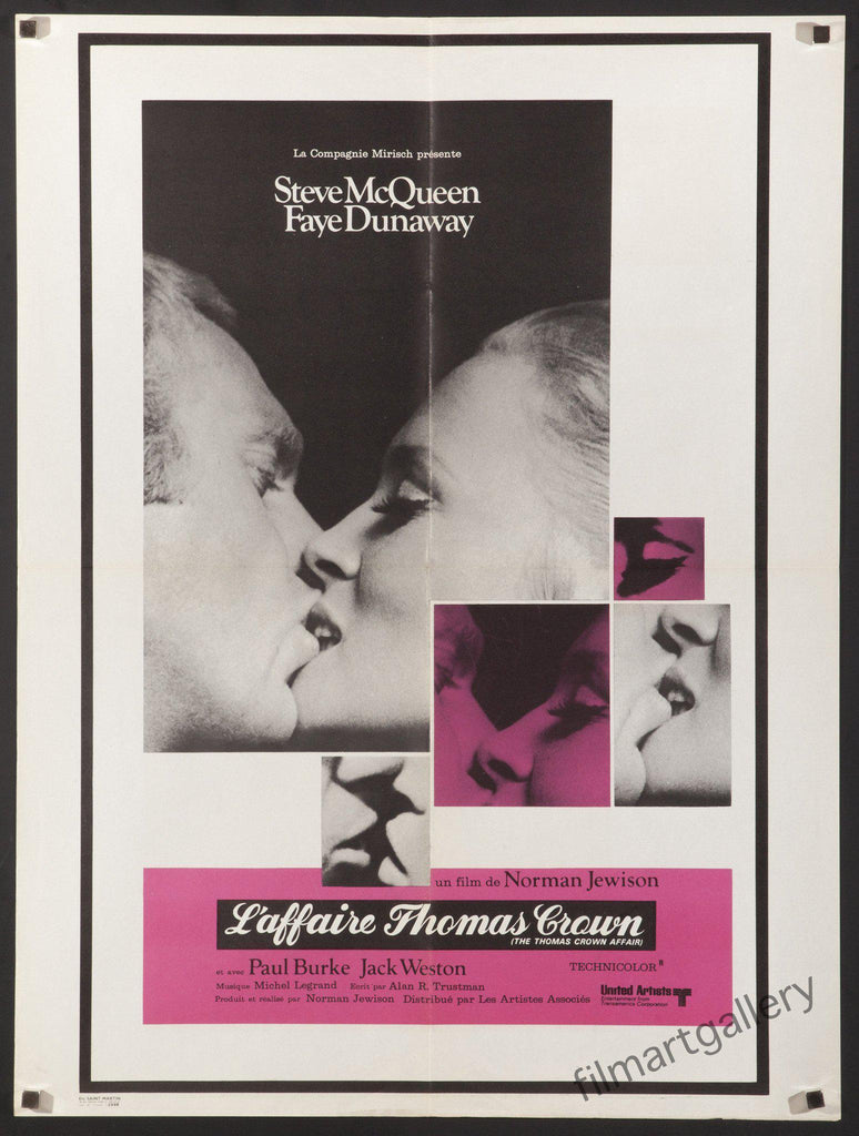 The Thomas Crown Affair French small (23x32) Original Vintage Movie Poster