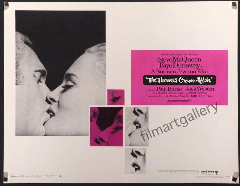 The Thomas Crown Affair Half sheet (22x28) Original Vintage Movie Poster