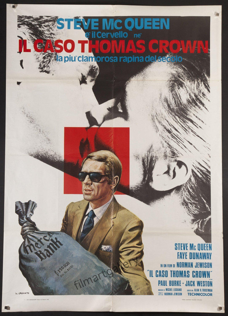The Thomas Crown Affair Italian 2 foglio (39x55) Original Vintage Movie Poster