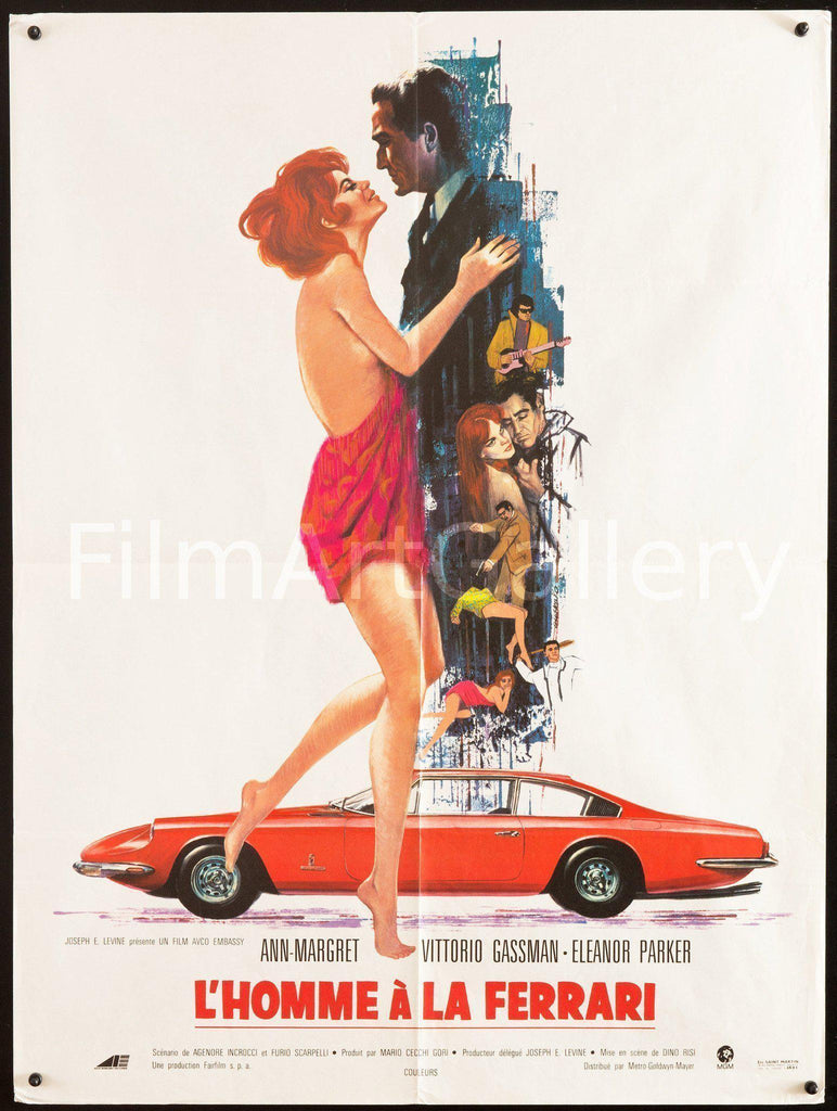 The Tiger and the Pussycat (L'Homme A La Ferrari) French small (23x32) Original Vintage Movie Poster