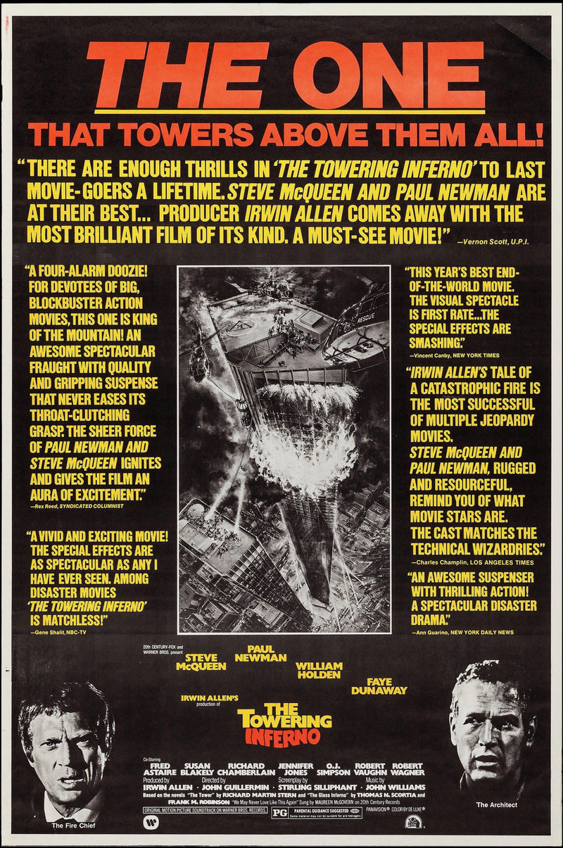 The Towering Inferno 40x60 Original Vintage Movie Poster