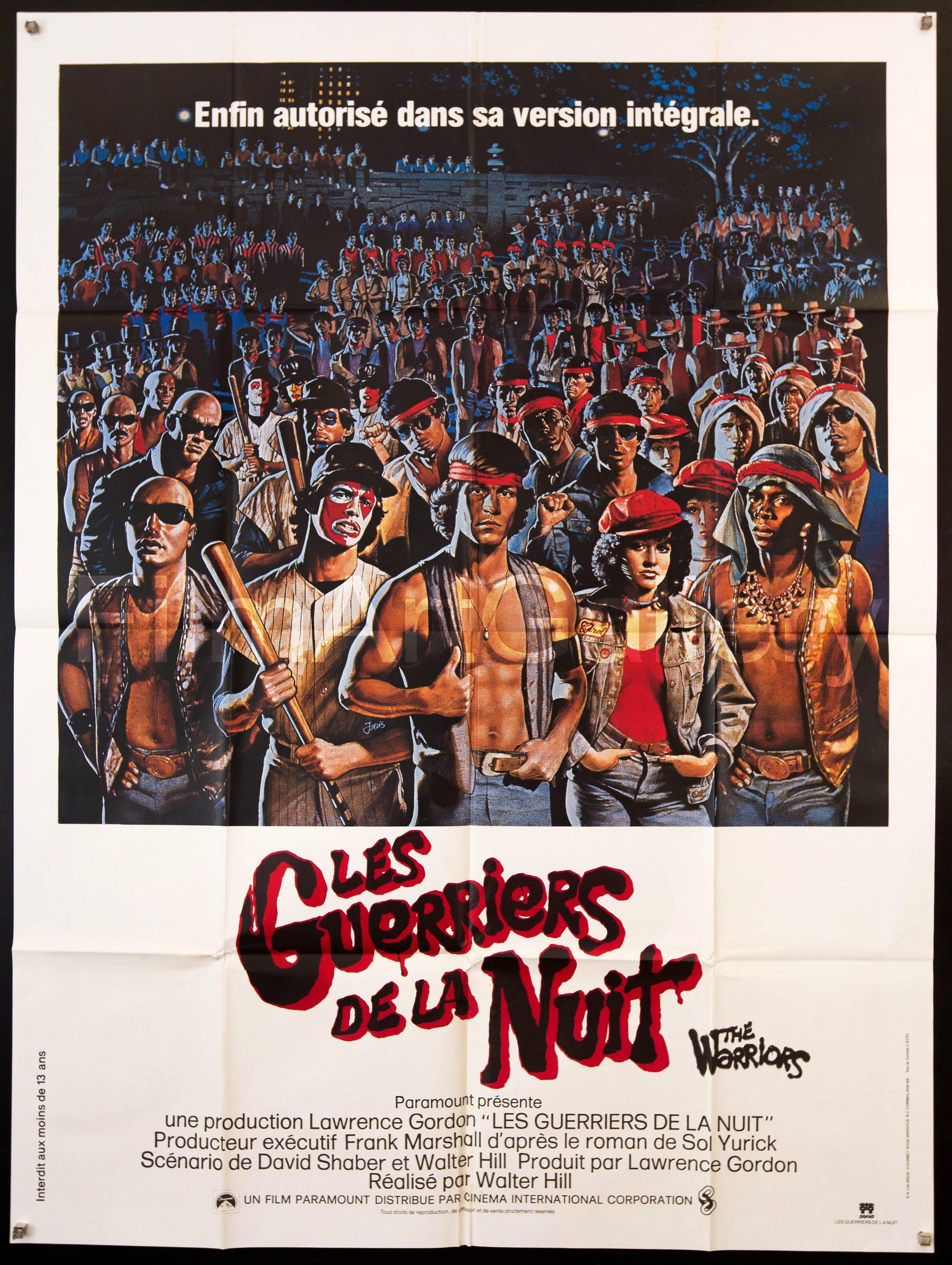 The Warriors Movie Poster 1980's ri French 1 panel (47x63)
