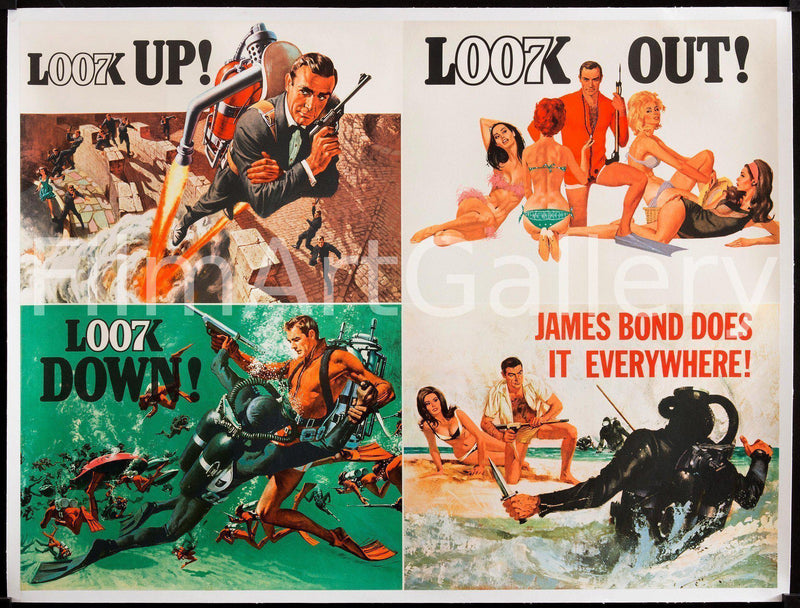 Thunderball British Quad (30x40) Original Vintage Movie Poster