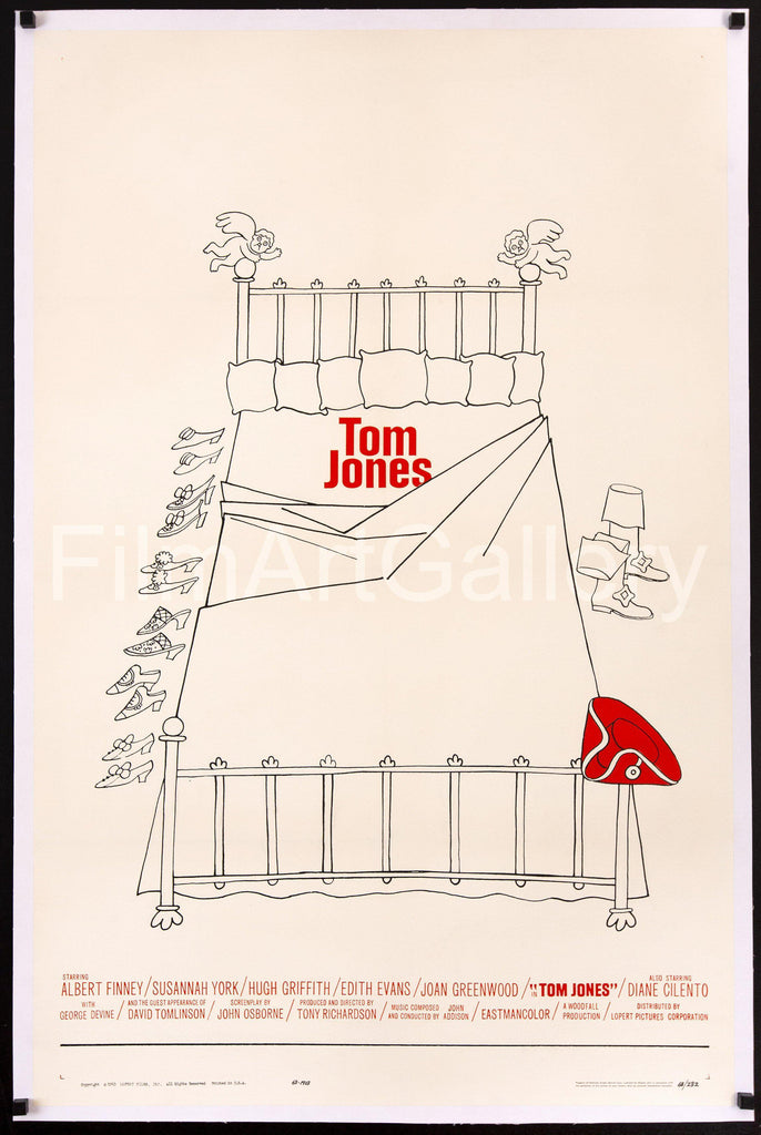 Tom Jones 1 Sheet (27x41) Original Vintage Movie Poster