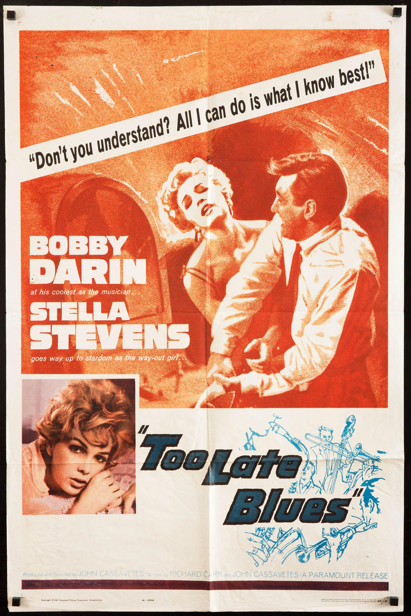 Too Late Blues 1 Sheet (27x41) Original Vintage Movie Poster