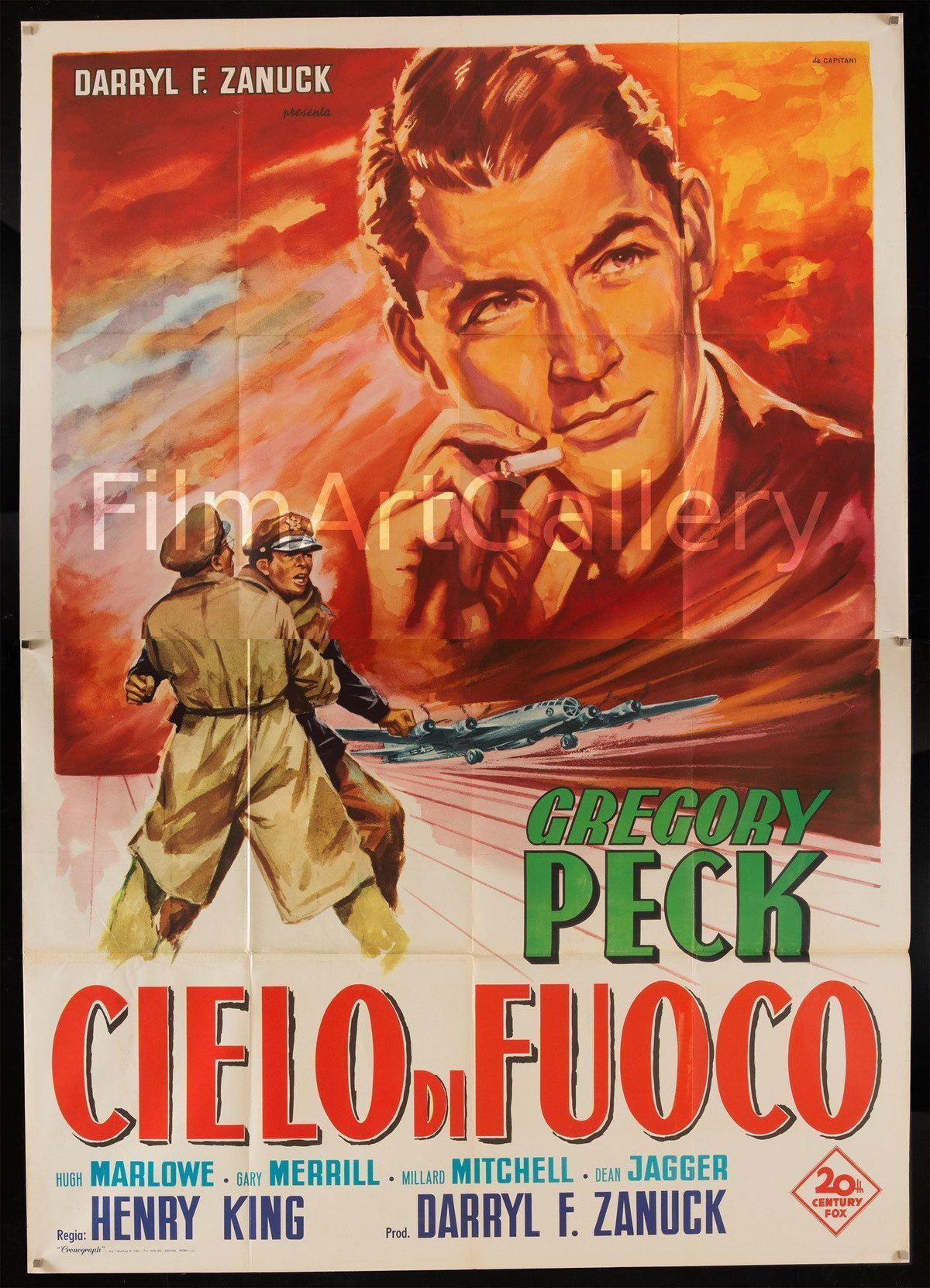 Twelve O&#39;Clock High 12 Italian 4 foglio (55x78) Original Vintage Movie Poster