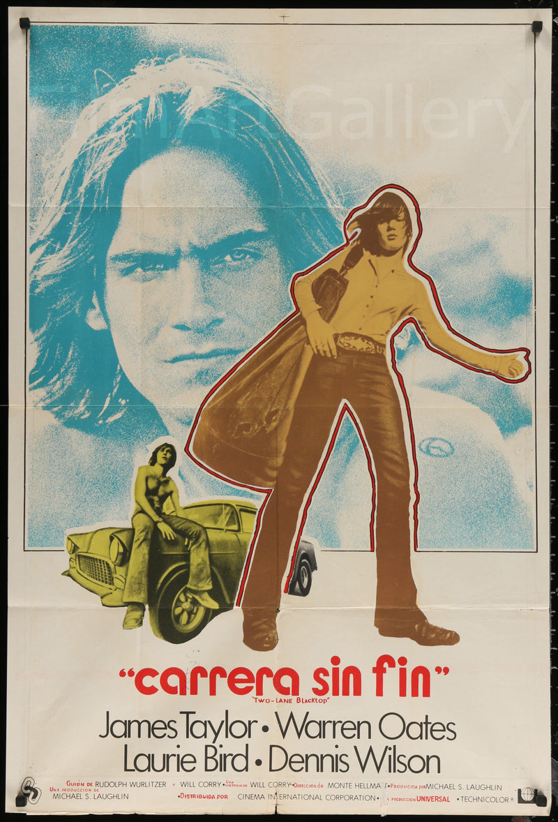 Two Lane Blacktop 1 Sheet (27x41) Original Vintage Movie Poster