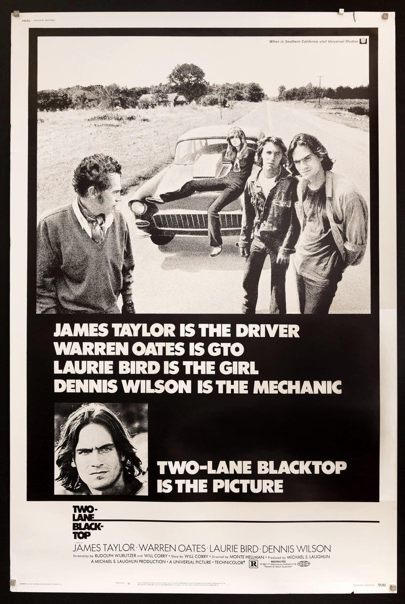 Two Lane Blacktop 40x60 Original Vintage Movie Poster