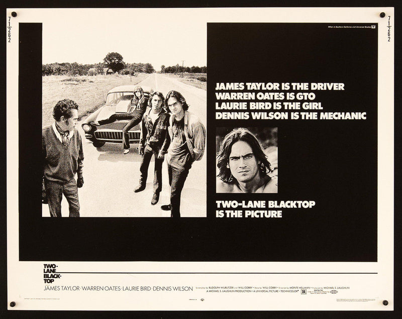 Two Lane Blacktop Half sheet (22x28) Original Vintage Movie Poster