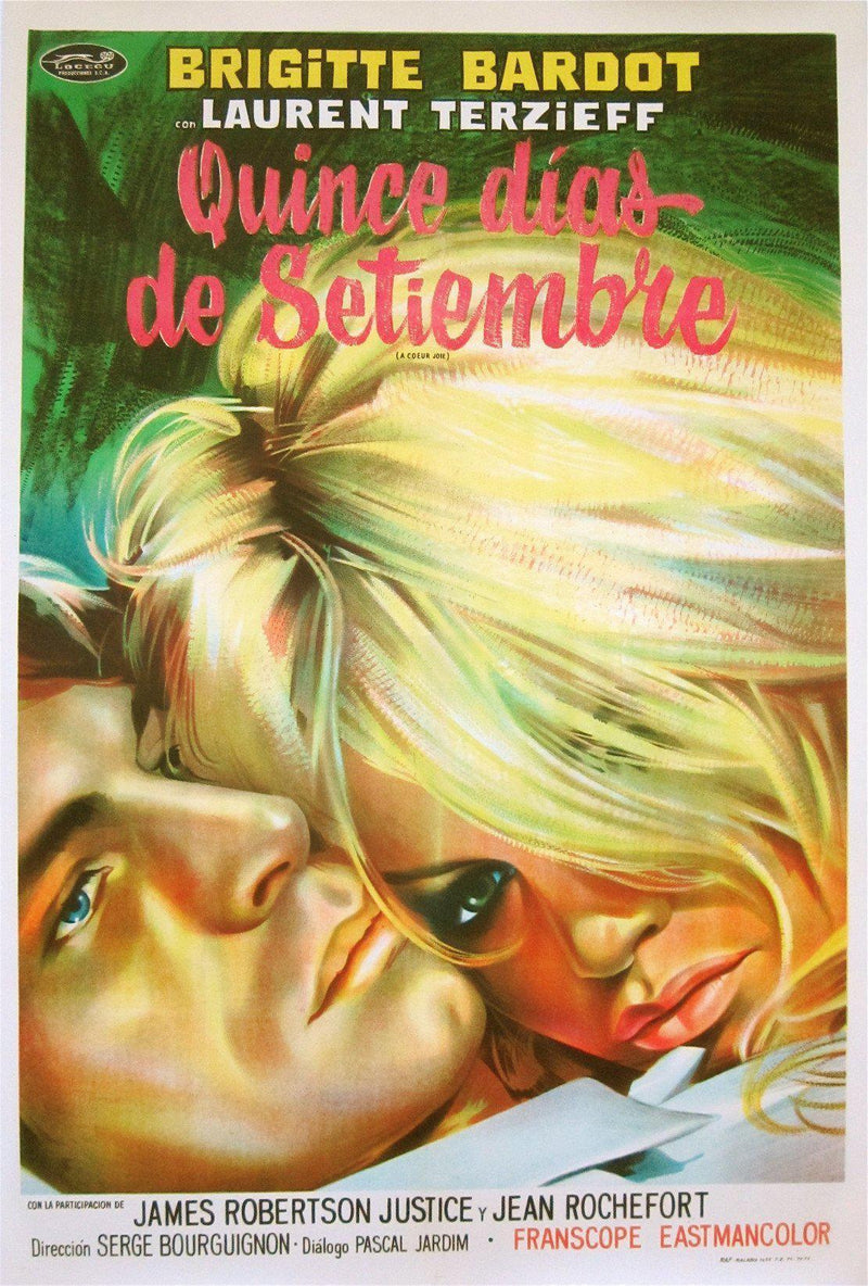 Two Weeks In September (A Coeur Joie) 1 Sheet (27x41) Original Vintage Movie Poster