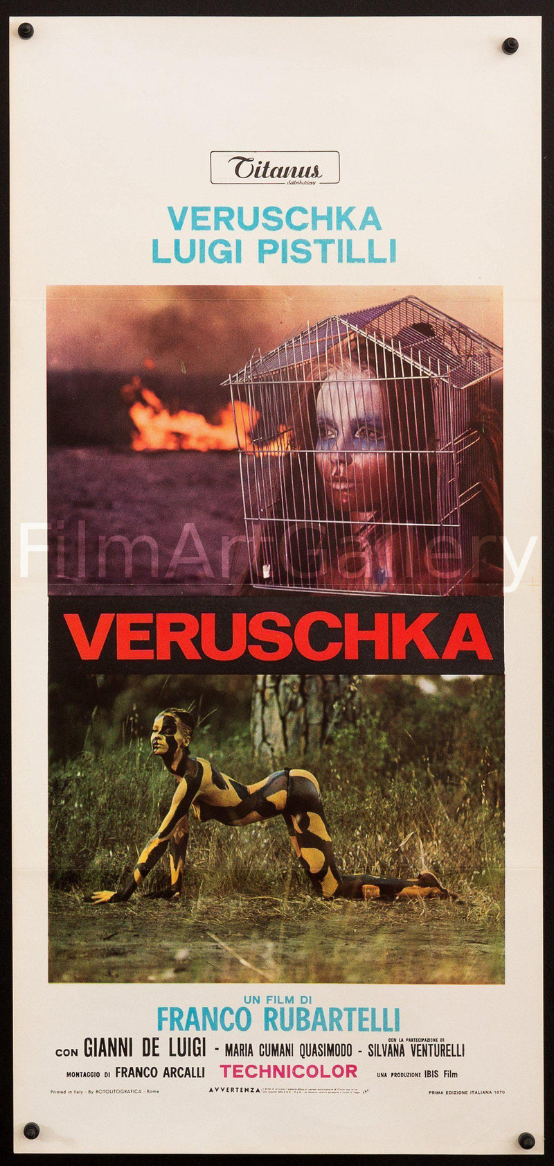 Veruschka Italian Locandina (13x28) Original Vintage Movie Poster