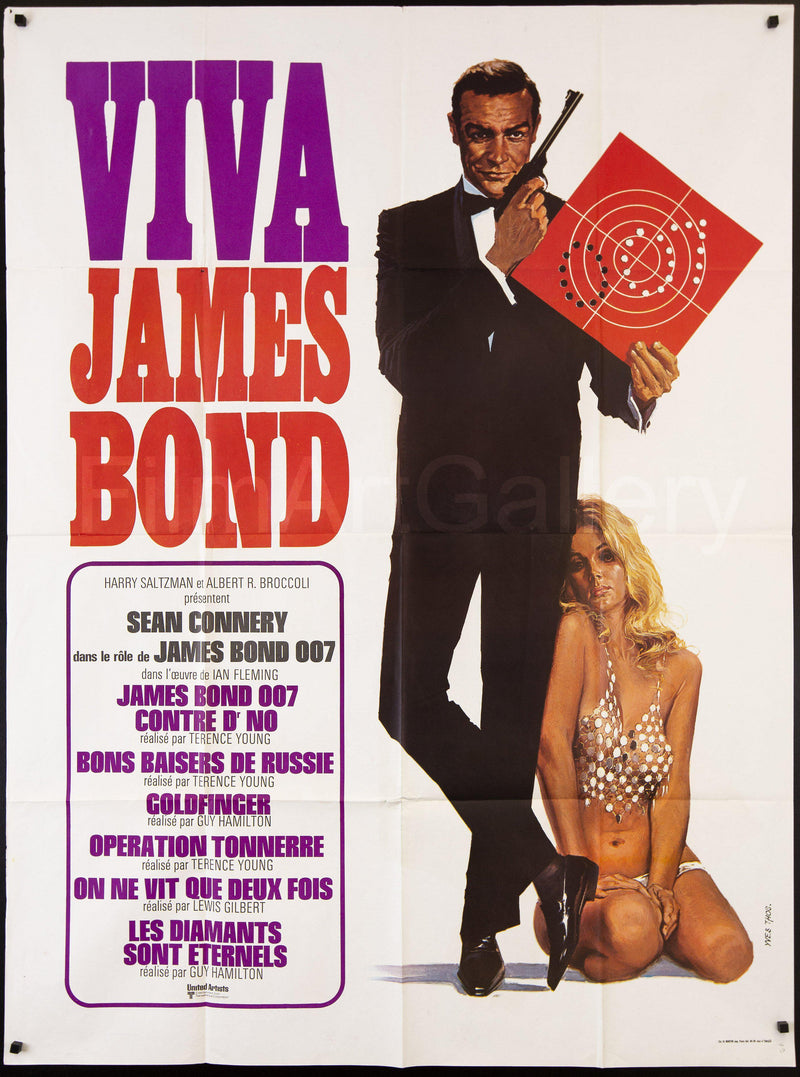 Viva James Bond French 1 Panel (47x63) Original Vintage Movie Poster