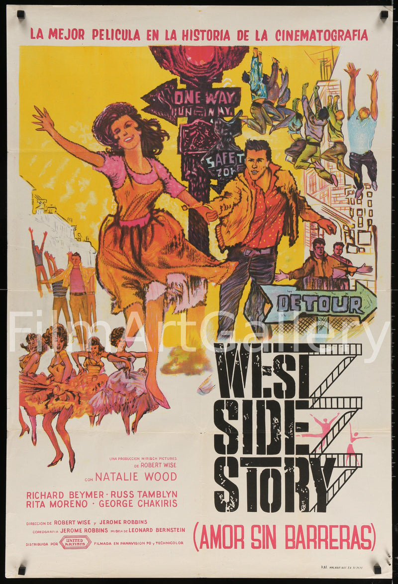 West Side Story 1 Sheet (27x41) Original Vintage Movie Poster
