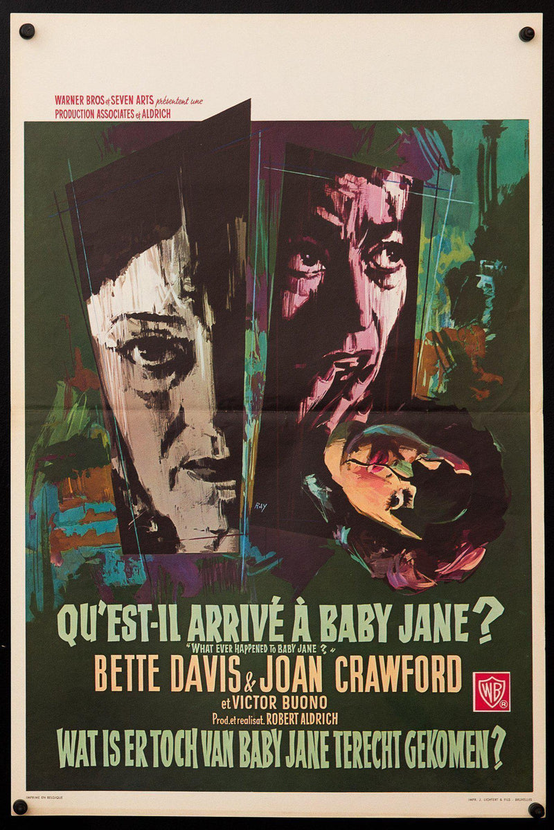 Whatever Happened to Baby Jane? Belgian (14x22) Original Vintage Movie Poster